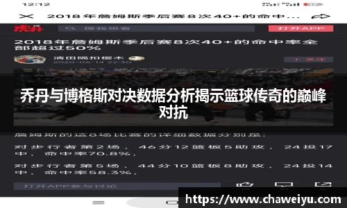 乔丹与博格斯对决数据分析揭示篮球传奇的巅峰对抗
